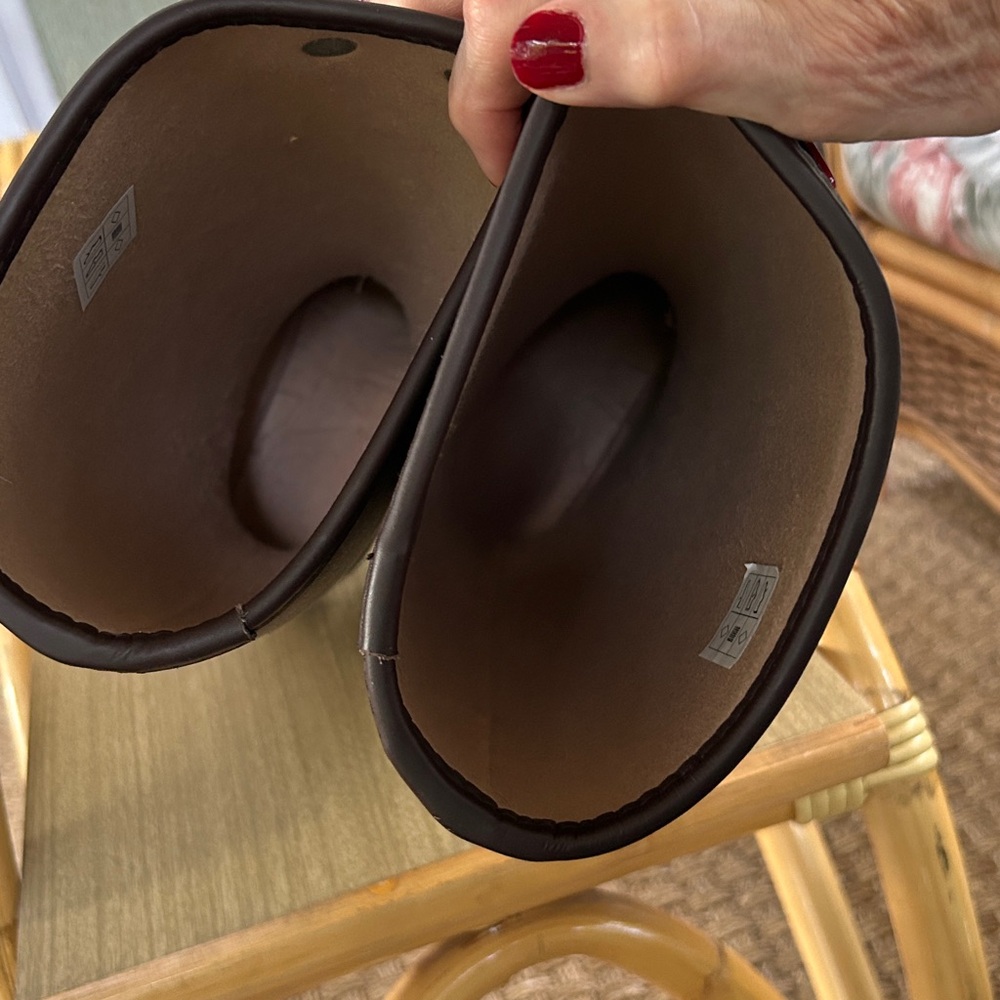 HUNTER Arlen Two-Tone Brown and Olive Tall Rain Boots Size 8Men/9Women NWOT - Picture 13 of 14